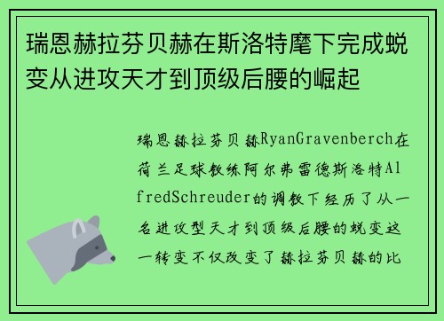 瑞恩赫拉芬贝赫在斯洛特麾下完成蜕变从进攻天才到顶级后腰的崛起